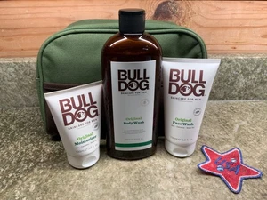 Bull Dog Original Grooming Kit For Men w/ Case Body Wash, Face Wash, Moisturizer - Picture 1 of 3