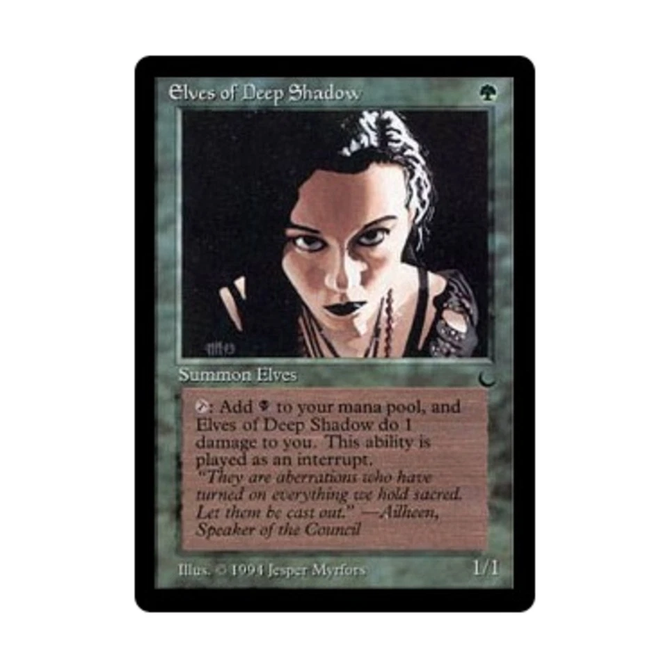 WOTC MtG The Dark Elves of Deep Shadow (U) EX - Image 1 of 1