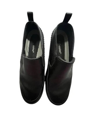 Zapatos Hush Puppies Niños 5M Cuero Lazy Genius Mocasín Sin Cordones Negro Foto 1 de 4