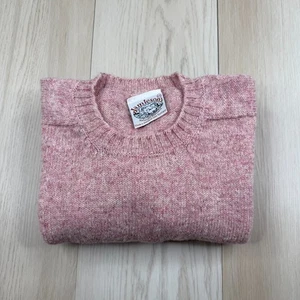 Jamieson's Herren Rosa Wolle Langarm Bequem Rundhals Pullover Sweater Größe XL - Bild 1 von 9