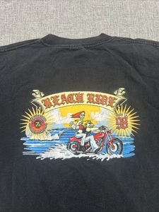 Vintage Shirt Gr. Large 1998 Beach Ride Biker Harley Cartoon Made In USA 90s - Bild 1 von 11