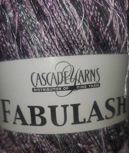 1 Cascade Yarns Fabulash eyelash yarn 100% nylon 25g Silver Purple Gray - Picture 1 of 4