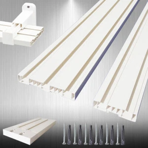 PVC Gardinenschiene Vorhangschiene mit Montage und Zubehörset 2-3 läufig bis 5m - Bild 1 von 6