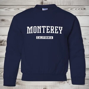 Monterey Kids Sweatshirt | Monterey California Youth Crewneck Sweatshirt - Picture 1 of 6