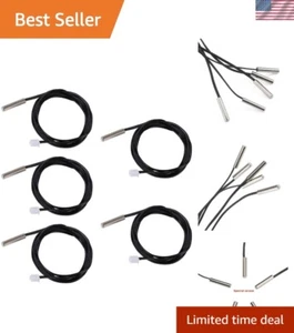 5-Pack Stainless Steel Waterproof Temperature Probes - 1M for Home Devices - Picture 1 of 10