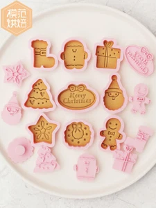 Mini juegos de herramientas para hornear molde de galletas de jengibre de galletas para hombre de dibujos animados de Navidad - Imagen 1 de 15