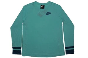 Nike Long Sleeve Sportswear Gilrs T-Shirt Size X-Large Color Turquoise Blue - Picture 1 of 5