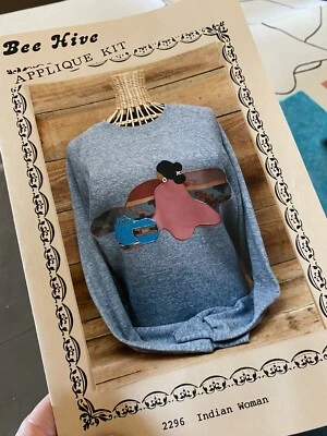 KIT DE APLIQUES FEMININO VINTAGE ANOS 90 NÃO USADO DO SUDOESTE INDIANO COLMEIA DE ABELHAS 2296 - Imagem 1 de 4