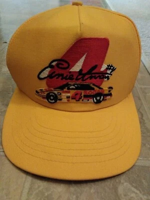 Ernie Irvan Vintage Snapback Hat Kodak 4 Nascar Yellow Race Cap Made in USA - Image 1 of 4