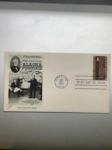 Commemorating 100th Anniversary Alaska Purchase-First Day Cover-Mar 30, 1967 - Picture 1 of 2