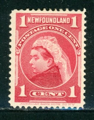 NEWFOUNDLAND 79 SG84 MH 1897-1901 1c red Queen Victoria CV$5 - Image 1 of 2