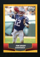 2004 Topps Draft Picks & Prospects Tom Brady #53 Gold Chrome Refractor Z10132