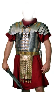 Mittelalterliche römische Lorica Segmentata Paste Brust Rüstung Brustplatte Segmenta Halloween - Bild 1 von 8