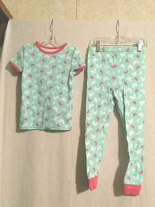 5T Wonder Nation Girl Butterfly Short Sleeve Pajama Set - Picture 1 of 4