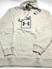 New Under Armour Ua Mens Rival Fleece Logo Hoodie Heather Gray Size Large