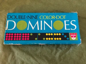 Vintage Double Nine Color Dot Dominoes set By: Whitman - Picture 1 of 2