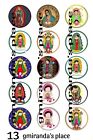 Virgin Mary-Guadalupe 1-inch Pre-Cut Bottle Cap Images Set of 15