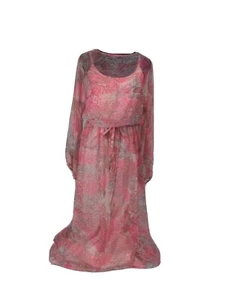 Vintage RAR Leda Exclusives of Palo Alto 70er Boho Maxi. Kleid Sm - Bild 1 von 7