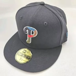 Philadelphia Phillies Mens Grey Color Pack Multi 59FIFTY Fitted Hat 7 1/8 - Picture 1 of 5