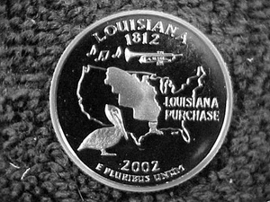 S Louisiana 2002 State Quarter de juego de prueba - Imagen 1 de 2