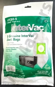Bolsas de filtro de repuesto GENUINAS InterVac Y10-5 para aspiradoras CS-6, CS-8 5/PK - Imagen 1 de 1