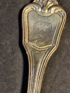 Cristofle Silver 8" Serving Spoon with Iraqi Eagle - Saddam Hussein Era, - Picture 1 of 7
