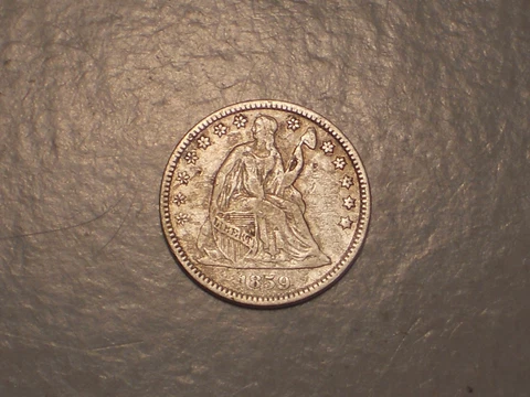 1859 Seated Liberty Half Dime (VF, Scarcer, & Attractive) Cover
