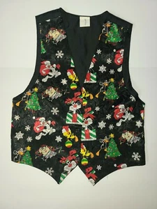 Looney Tunes Silk Vest - suit/tux! BUGS Bunny - Tweety Bird, 1994, WB - X-Mas  - Picture 1 of 4