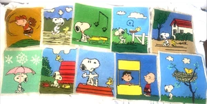 Lot Of 10 Vintage Peanuts Snoopy Baseball Piano Needlepoint Finished #3 Of 3 Art - Bild 1 von 13