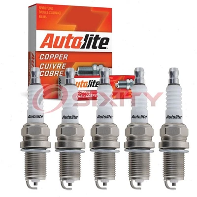 Velas de ignição Autolite núcleo de cobre 5 peças para 1996 Volvo 850 2.3L L5 ignição fz - Imagem 1 de 4