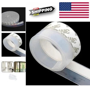 Versatile Transparent Shower Door Seal Strip, 1" x 16.4' for Easy Installation - Picture 1 of 10