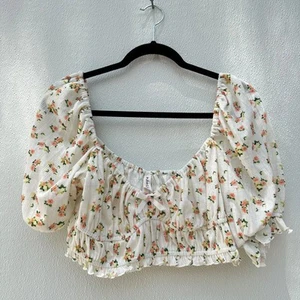 For Love & Lemons Victoria's Secret Lola Crop Top Size XL Cottagcore Country - Picture 1 of 11
