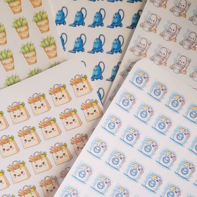 LOVE STICKERS UK Household Chore Reminder Stickers – Visual Planner Aids for Autism & ADHD