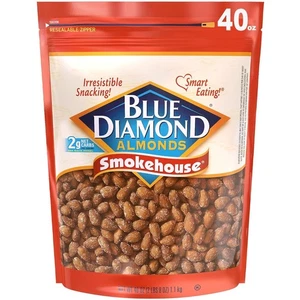 Blue Diamond Almonds Smokehouse Flavored Snack Nuts 40 Oz Resealable Bag - Picture 1 of 9