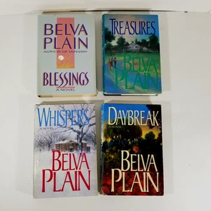 Lot Of 4 Belva Plain Hardcover Books Treasures Blessings Daybreak Whispers - Imagen 1 de 4