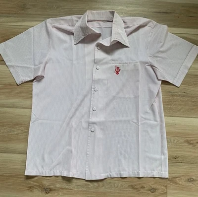 VTG Iolani Executive Mens M Hawaiian Shirt White  1970s USA Made Free Shipping - Image 1 of 4