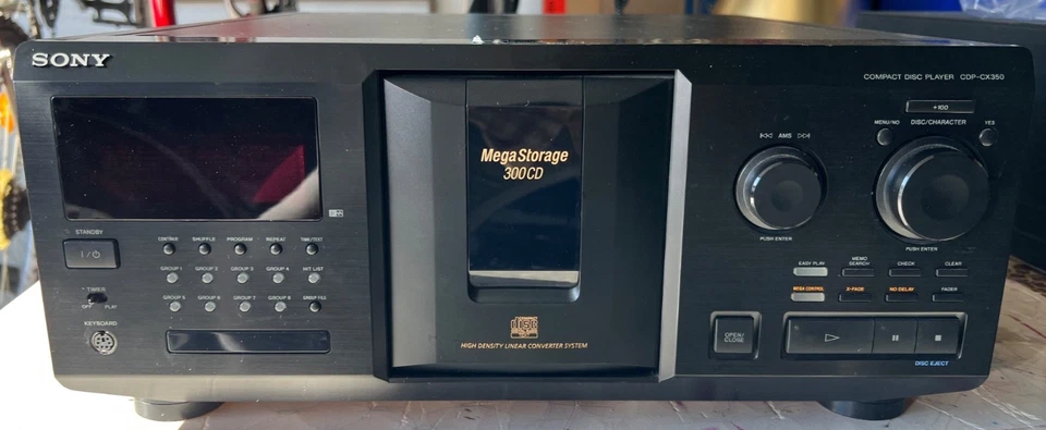 SONY - CDP-CX350 - 300 CD Changer MEGA Storage - NO REMOTE - FOR PARTS ONLY - Image 1 of 1