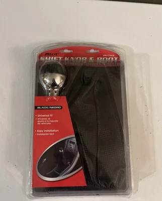 Kit de perilla de cambio y arranque de transmisión manual Pilot PM-170CE negro, ajuste universal Foto 1 de 2