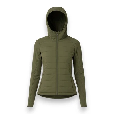 Chaqueta con Capucha Lululemon Extra Mile Para Mujer Talla 10 Oliva Oscura Acolchada Puffer  Foto 1 de 4