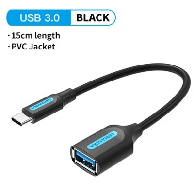 Type C to USB Cable 3.0 Female OTG Adapter Data Wire Cord Android Phone PC Car - Image 1 of 4