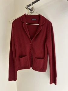 Valerie Stevens Women 100% Merino Wool Sweater Blazer Size Large - Picture 1 of 7
