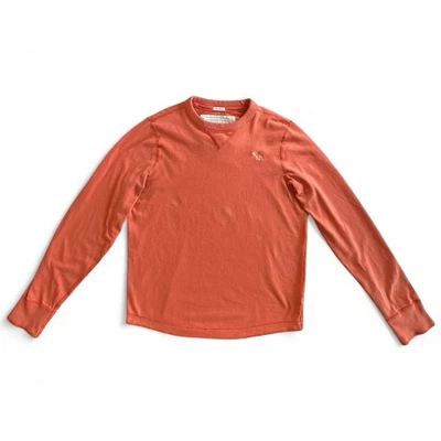 Abercrombie & Fitch Orange Muscle Sweatshirt - Large - Moose Emblem - VGC - Image 1 of 4