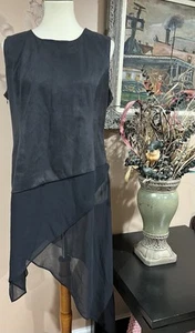 soft surroundings Heather Black Sleeveless Tunic Dress Size L - Picture 1 of 9