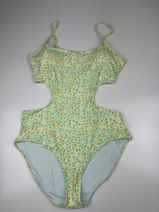 Aerie full coverage cutout one piece daisy floral swimsuit sz XXL - Picture 1 of 7