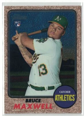 2017 Topps Heritage Chrome Bruce Maxwell RC #764/999 Oakland Athletics #THC-584 - Image 1 of 2