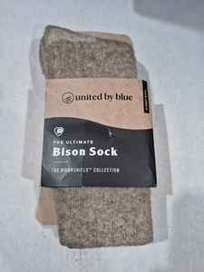 United By Blue Bison Sock, Bison Down & Wool Large Men’s 10-13 Brown - Picture 1 of 2