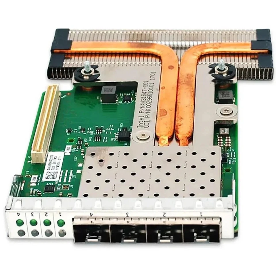 Dell X710 10Gb DA/SFP+ Quad Port RNDC Redundant Network Daughter Card 68M95 - Image 1 of 4