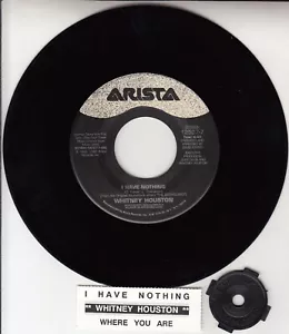 WHITNEY HOUSTON I have nothing 7" 45 rpm record RARE! + juke box title strip - Picture 1 of 1