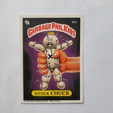 1986 TOPPS GARBAGE PAIL KIDS "STUCK CHUCK" 85A - SERIES 3 LOOK!!