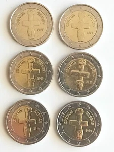 Cypriot 2 euro coins 2008, 2009, 2010, 2018, 2019, 2020 - Picture 1 of 14